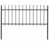 vidaXL Gar&eth;gir&eth;ing Woerden me&eth; Spj&oacute;ttoppi &uacute;r St&aacute;li 181x80 cm Sv&ouml;rt