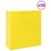 vidaXL Papp&iacute;rspokar 50 stk me&eth; Handf&ouml;ngum Gulir 45x17x48 cm