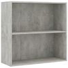 vidaXL B&oacute;kask&aacute;pur 2 Hillum Steypugr&aacute;r 80x30x76,5 cm Samsettur Vi&eth;ur