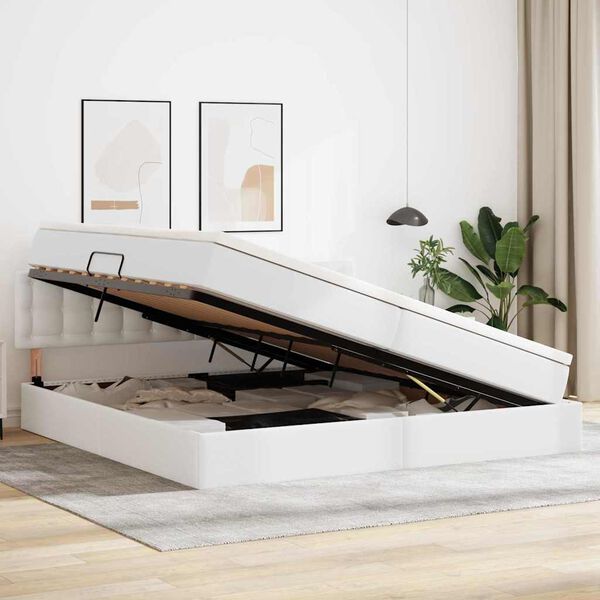 vidaXL R&uacute;m me&eth; geymslur&yacute;mi og d&yacute;nu me&eth; d&yacute;nu Hreint Hv&iacute;tt 200 x 200 cm