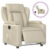 vidaXL Electric Recliner Chair Cream gervi le&eth;ur