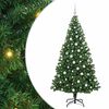 vidaXL Gervi j&oacute;latr&eacute; me&eth; 300 LED Gr&aelig;nn 180 cm PVC, st&aacute;l og plast