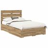 vidaXL Ramsv&iacute;k me&eth; sk&uacute;ffu Artisan Eik 120 x 190 cm Samsettur vi&eth;ur