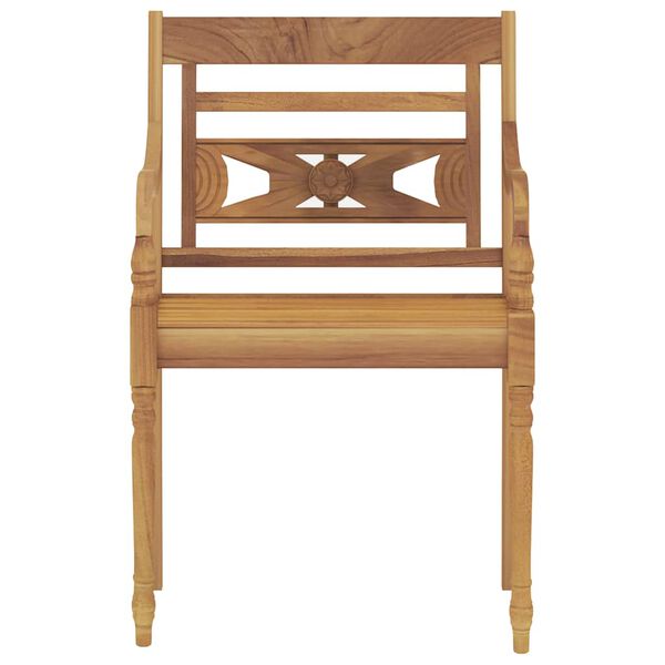 vidaXL 7 Parta Gar&eth;bor&eth;stofusett Gegnheilt Tekkvi&eth;ur