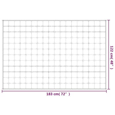 vidaXL Þyngd teppi Grátt 122x183 cm 5 kg Efni