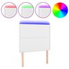 vidaXL LED h&ouml;fu&eth;gafl Hv&iacute;tt 100x5x118/128 cm Le&eth;url&iacute;ki