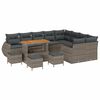 vidaXL Gar&eth;s&oacute;fa sett 13 pcs Gr&aacute;r p&oacute;l&yacute;rattan