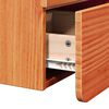 vidaXL Náttborð með skúffu Vaxbrúnn 39 x 34 x 33 cm Gegnheil fura