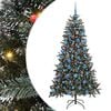 vidaXL Gervi j&oacute;latr&eacute; me&eth; 300 LED Gr&aelig;nn 180 cm PVC, plast og st&aacute;l