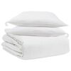 vidaXL R&uacute;mfatasett me&eth; kodda 3 pcs Hv&iacute;tt D&uacute;nfja&eth;rir