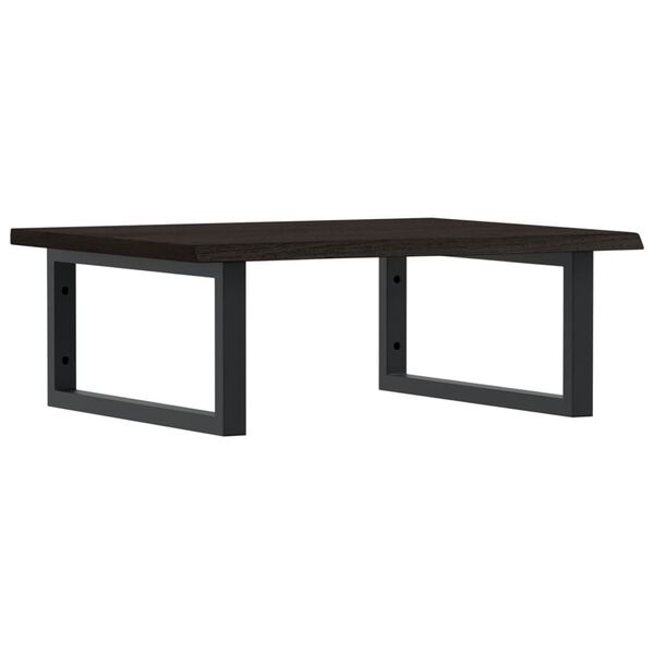 vidaXL Veggfest Handlaugarhilla St&aacute;l og Gegnheil Eik