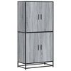 vidaXL Highboard Gr&aacute;tt Sonoma 68x35x139 cm Hanna&eth;ur Vi&eth;ur