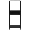 vidaXL Lítil Upprétt Bókahilla Svört 33,5x39,6x79,7 cm Samsettur Viður