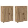 vidaXL Vegghengdur sk&aacute;pur 2 pcs Artisan Eik 69,5 x 34 x 90 cm