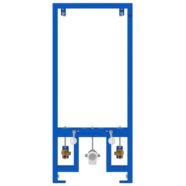 vidaXL Baðherbergi veggstöð Blár 50 x 17.5 x 136 cm Stál
