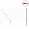vidaXL Gir&eth;ingarp&oacute;stur Silfur 10 x 1,2 m (40 x 40 mm net) St&aacute;l