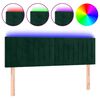 vidaXL LED H&ouml;f&eth;agafl 144x5x78/88 cm D&ouml;kkgr&aelig;nt Flauel