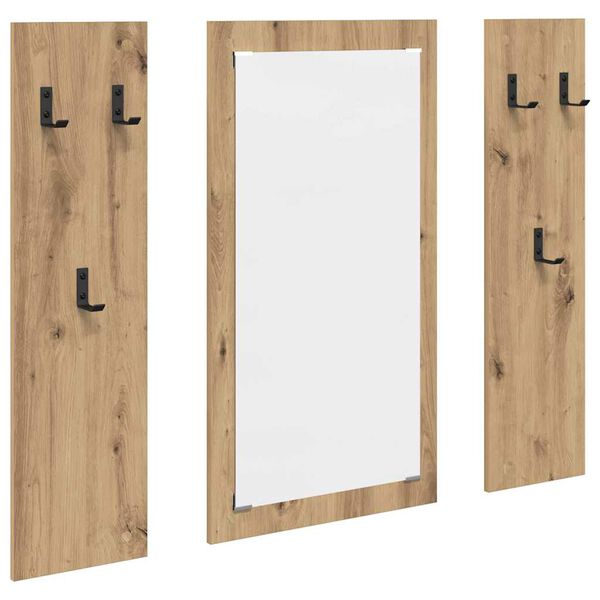 vidaXL Vegghengt fatahengi Vegghengt handverkseik 96 x 1.5 x 90 cm