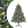 vidaXL Gervi j&oacute;latr&eacute; me&eth; 300 LED Gr&aelig;nn 180 cm PVC, plast og st&aacute;l