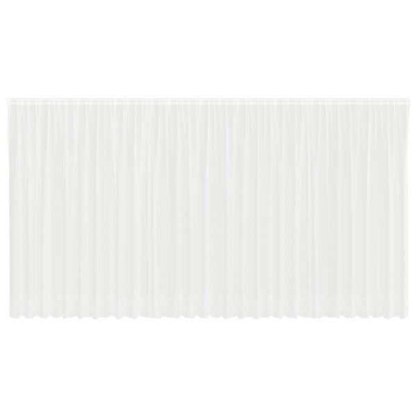 vidaXL Garnogard&iacute;na me&eth; gluggatj&ouml;ldum Hv&iacute;tt 220 x 750 cm P&oacute;l&yacute;ester