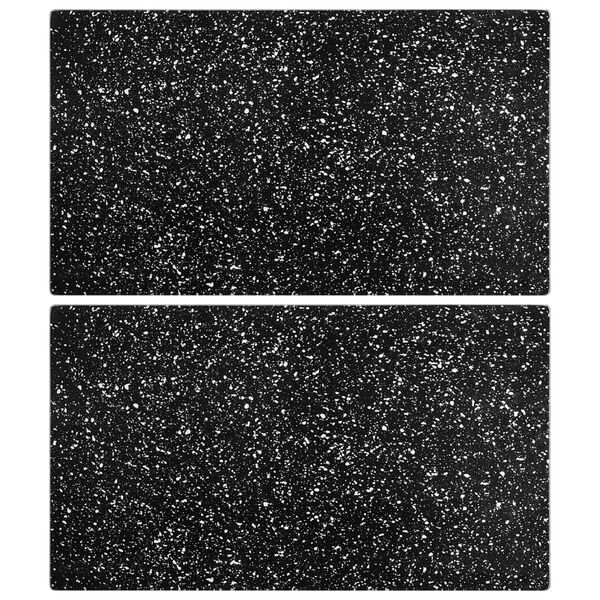 vidaXL skurðarbretti 2 stk með granítmynstri hertu gleri