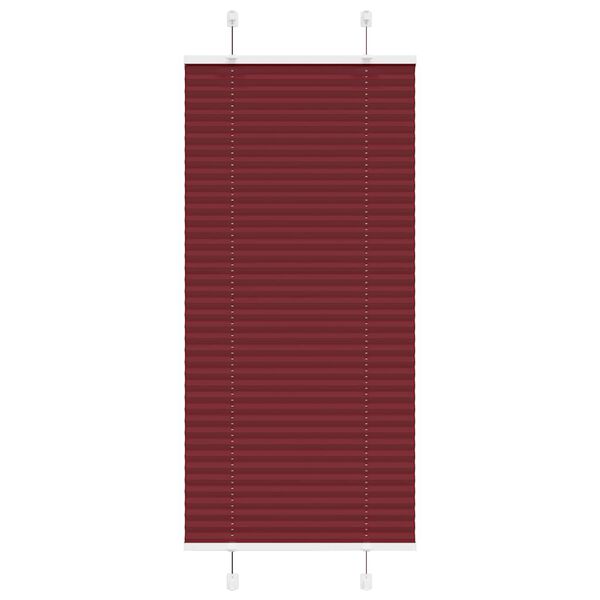 vidaXL Pleated Blind Bordeaux Rautt 60x150 cm Efni Breidd 59,4 cm