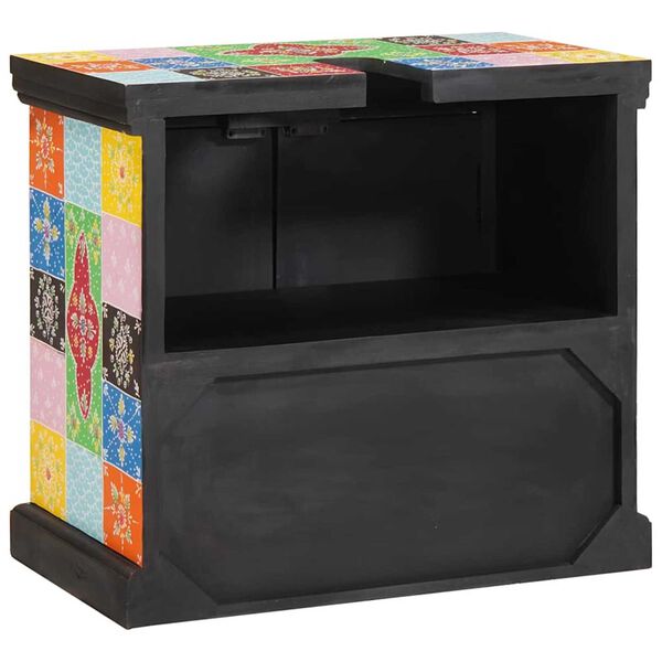 vidaXL Vaskaskápur 60 x 35 x 55 cm Heilt mangóviður og samsett viður