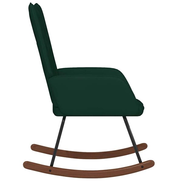 vidaXL Ruggust&oacute;ll D&ouml;kkgr&aelig;nt Flauel