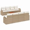 vidaXL Gar&eth;s&oacute;fa sett me&eth; p&uacute;&eth;i 9 pcs Drapplita&eth;ur p&oacute;l&yacute;rattan