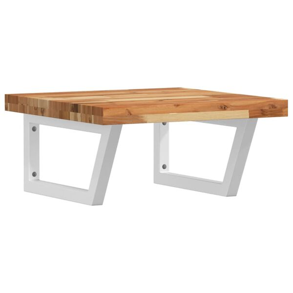 vidaXL Veggfest Handlaugarhilla St&aacute;l og Gegnheil Akas&iacute;a