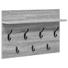 vidaXL Vegghengt fatahengi Gr&aacute;r Sonoma 60 x 40 x 12 cm Samsettur vi&eth;ur