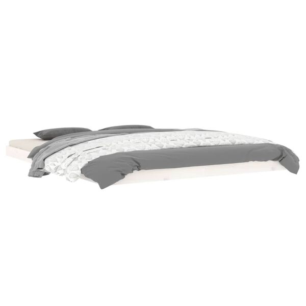 vidaXL R&uacute;mgrind Hv&iacute;t 160x200 cm Gegnheil Fura