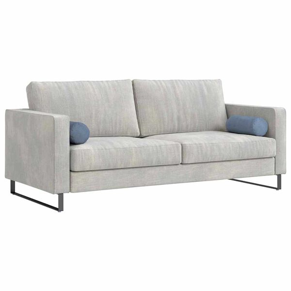 vidaXL Bolster Púðar 2 pcs Blár Ø 15 x 40 cm Korduroy efni