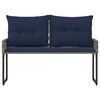 vidaXL &Uacute;tibekkur Gery og Navy 118 x 55 x 82 cm PE rattan og efni