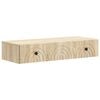 vidaXL Veggfestu hli&eth;artafla Sonoma eikarlitur 87,5 x 34,5 x 17 cm