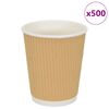 vidaXL Papp&iacute;rs kaffibollar 500 stk 8oz 200ml Br&uacute;nn
