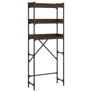 vidaXL &THORN;vottav&eacute;lask&aacute;pur Br&uacute;nn Eikatlitur 67x25x163 cm Samsettur Vi&eth;ur