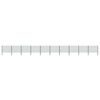 vidaXL Gir&eth;ingarplata me&eth; st&oacute;lpum &uacute;r j&aacute;rni 1730x120 cm gr&aelig;n