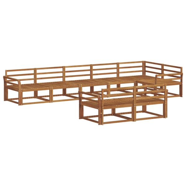 vidaXL &Uacute;ti s&oacute;fasett 8 pcs N&aacute;tt&uacute;rulegur Hrein akas&iacute;utr&eacute;