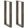 vidaXL barbor&eth;sf&aelig;tur U-laga 2 stk. &uacute;r n&aacute;tt&uacute;rulegu st&aacute;li 40x(90-91) cm st&aacute;li