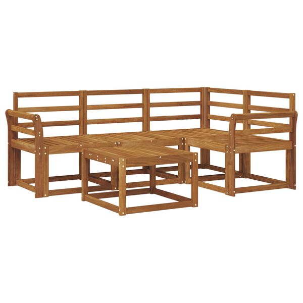 vidaXL &Uacute;ti s&oacute;fasett 5 pcs N&aacute;tt&uacute;rulegur Hrein akas&iacute;utr&eacute;