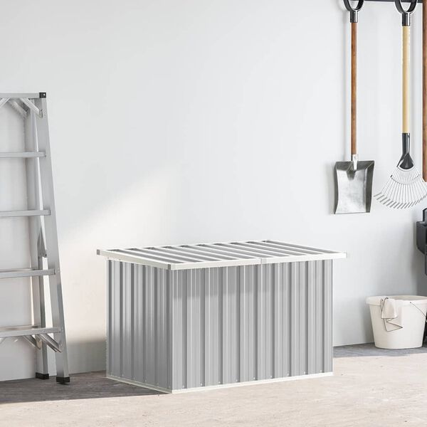 vidaXL Geymslukassi í Garðinn Grár 109x67x65 cm