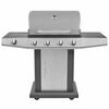 vidaXL Gasgrill Silfur stainless steel