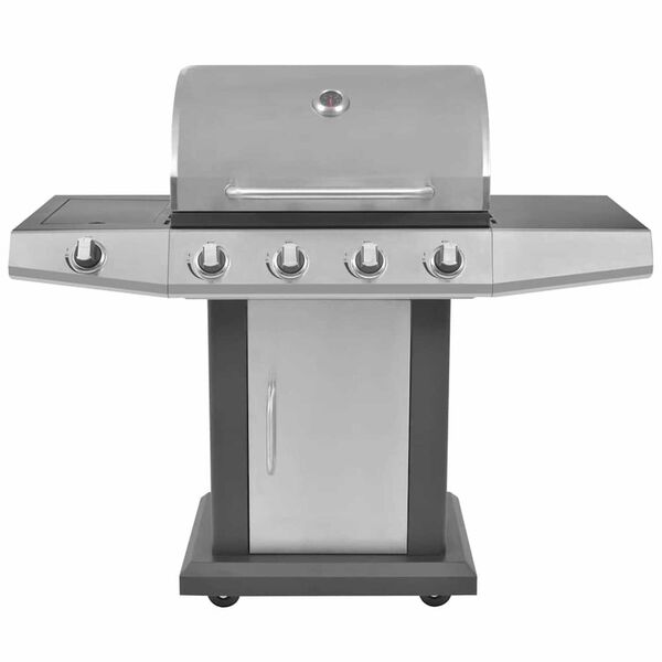 vidaXL Gasgrill Silfur stainless steel