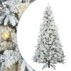 vidaXL Gervi hengdu j&oacute;latr&eacute; me&eth; 300 LED Hv&iacute;tt 180 cm PE og PVC