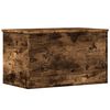 vidaXL Geymslubox Reykt&oacute;na Eikarlitur 60x35x35 cm Samsettur Vi&eth;ur