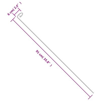 vidaXL Plöntustaurar í Garðinn 20 stk. Dökkgrænir 91 cm Stál