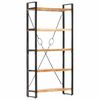 vidaXL B&oacute;kask&aacute;pur me&eth; 5 Hillum 90x30x180 cm Gegnheill Akas&iacute;uvi&eth;ur