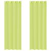 vidaXL Voile Gluggatj&ouml;ld me&eth; Grommets 2 stk Apple Green 140x260 cm