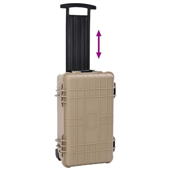 vidaXL Harður kassi Sandur 56 x 35 x 23 cm Pólýprópýlen og ABS